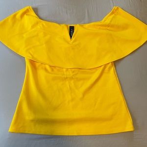 Off the shoulder yellow top